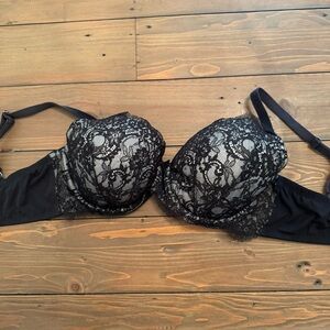 Victoria’s Secret Black & Nude Bra Beaded 36DD